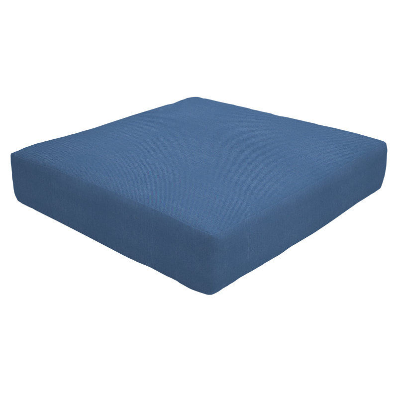 Knife Edge Indoor/Outdoor Sunbrella Ottoman Cushion, Canvas Regatta Sunbrella® Canvas, 5" H x 24" W x 24" D