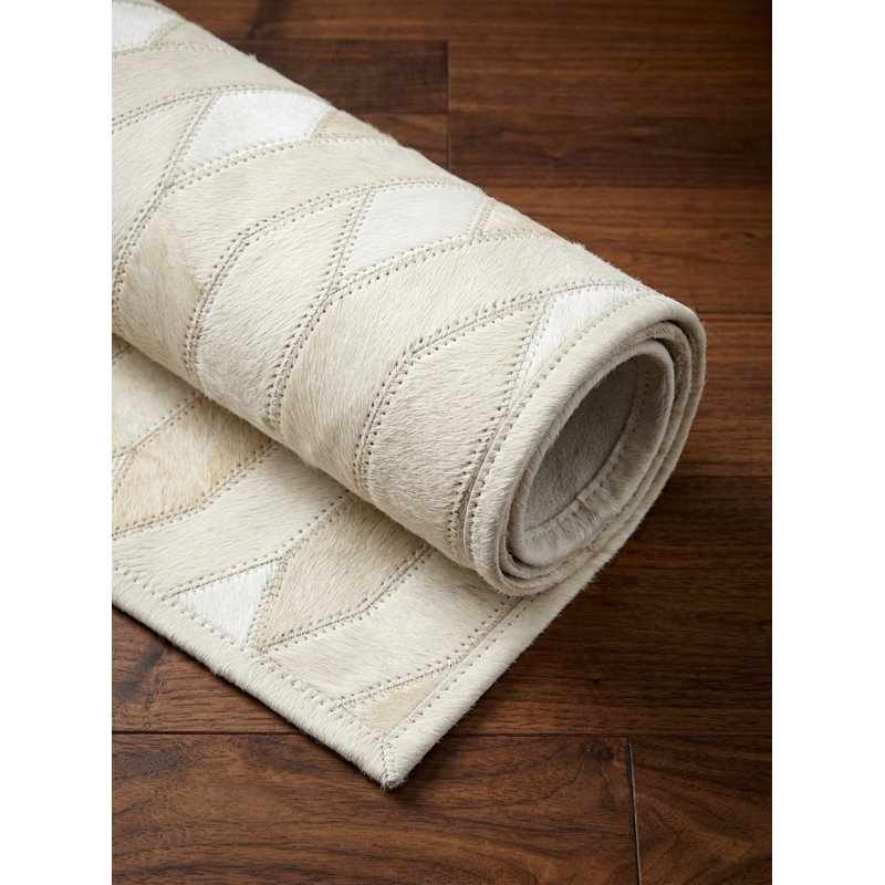 Tapis de couleur crème à motif de treillis hexagonal Abid, 8 pi x 10 pi