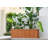 Barros Solid Cedar Rectangular Planter Box with Drainage Holes-2088857658-2102627043