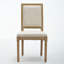 Ensemble de 2 chaises de salle à manger avec dossier carré et cadre en bois massif magnifiquement sculpté-977552540