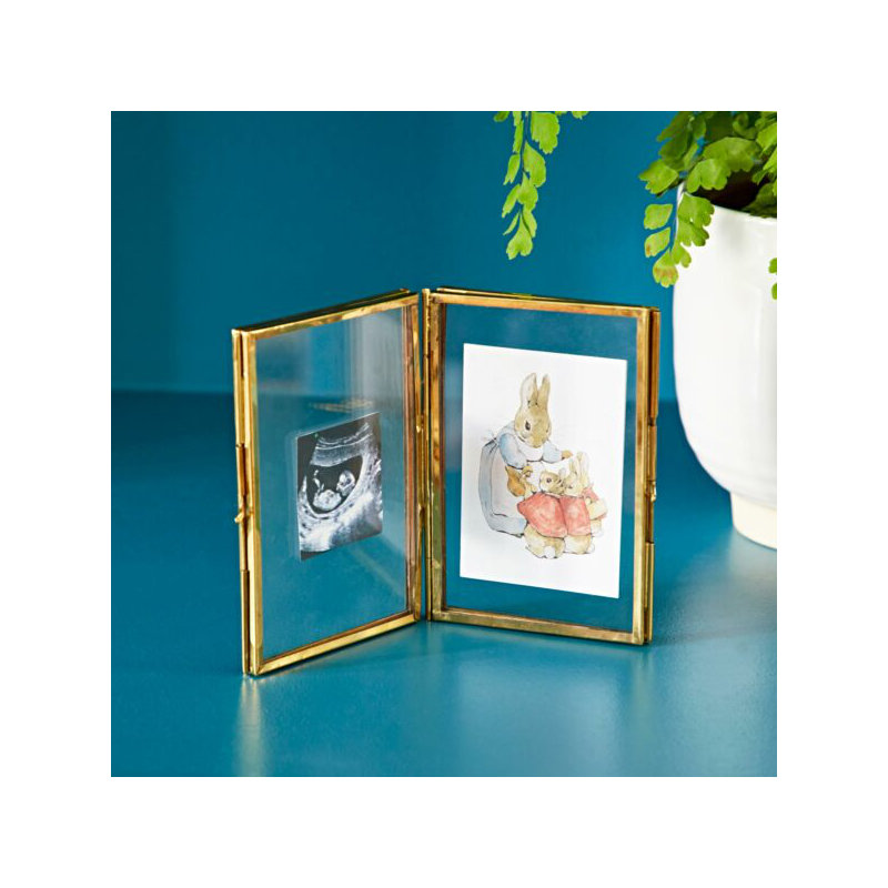 Metal Picture Frame, 12cm x 16.5cm, Gold