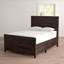 Lit standard avec rangement en bois massif Montclair-75212012