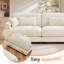 Canapé d'angle modulaire surdimensionné en velours ultra confortable avec pouf amovible, canapé d'angle avec accoudoirs rembourrés, canapé nuage à assise profonde, canapé convertible en L pour salon