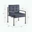 Fauteuil d'appoint en mousse à mémoire de forme, revêtement en velours et coussin décoratif