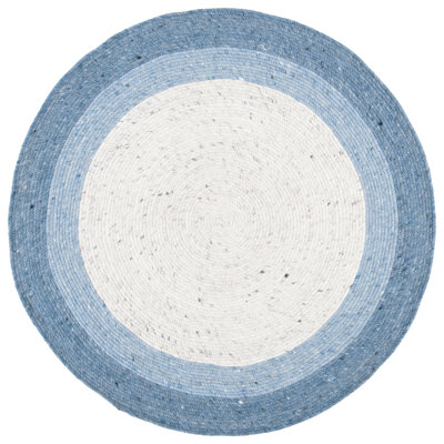 Nowlin Hand Woven Wool/Cotton Rug in Ivory