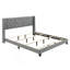 Garniture cloutée capitonnée à boutons en tissu de polyester gris 1 pièce-772664491
