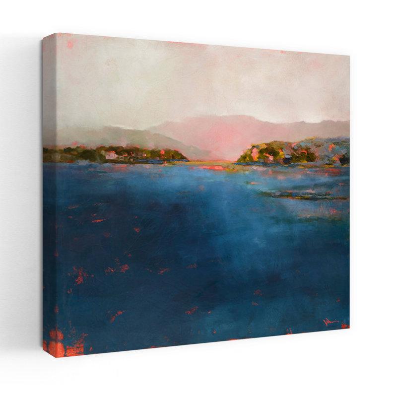 «Still Water», art côtier abstrait, H 18 po x l 18 po
