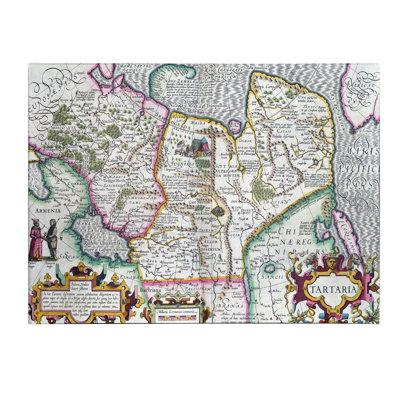 « map of tartaria, 1595 » par gerardus mercator, impression sur toile tendue