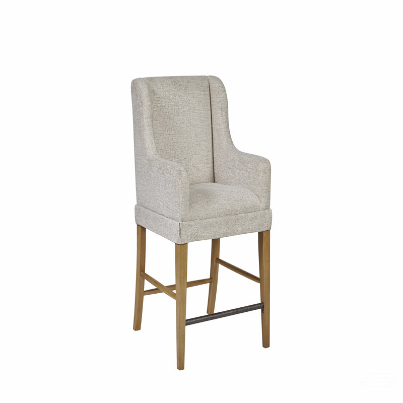 Tabouret de comptoir rembourré, Tanné