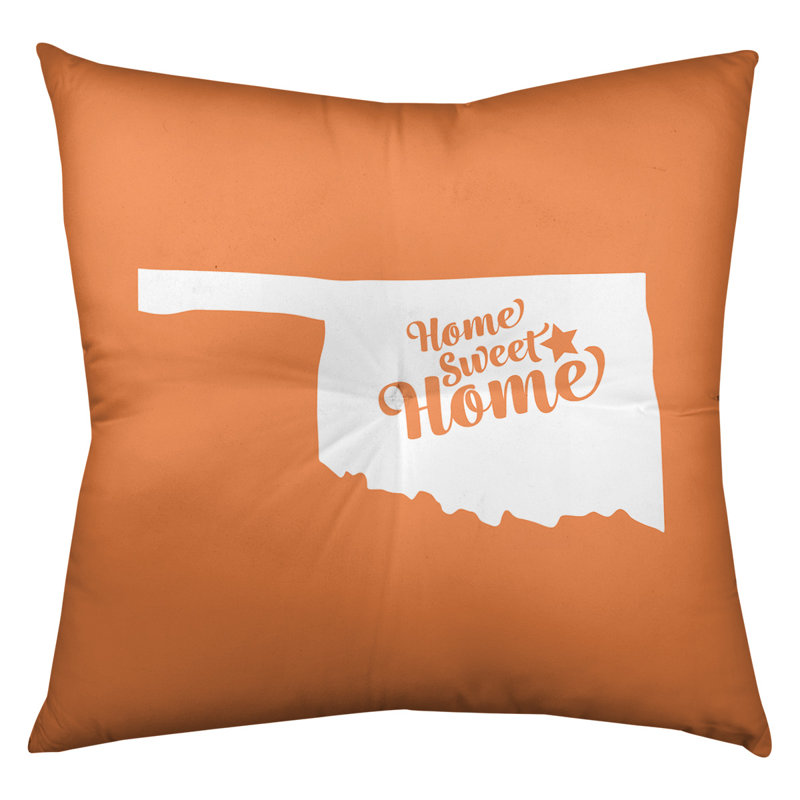 Coussin Sweet Home, 30 po x 30 po, Orange, Tulsa