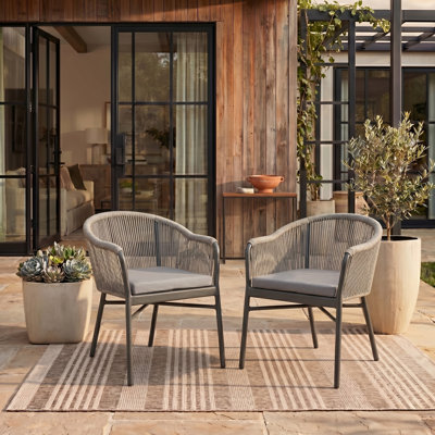 Chaise de patio avec coussin Domenica