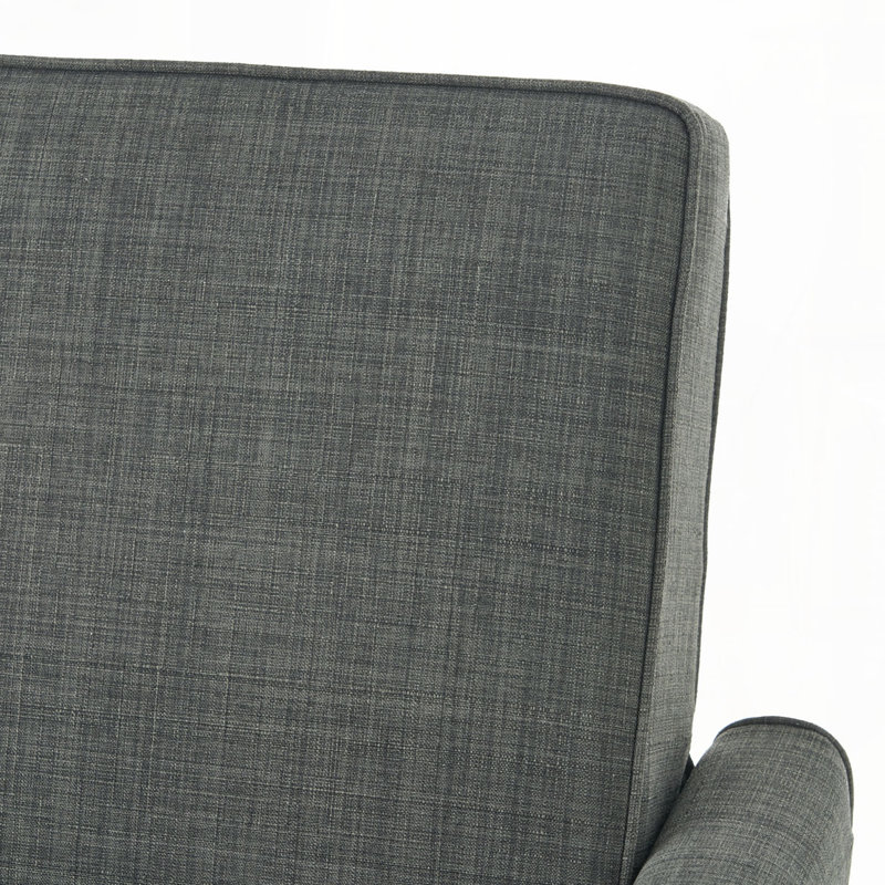 Push Back Manual Recliner Chair, Dark Grey