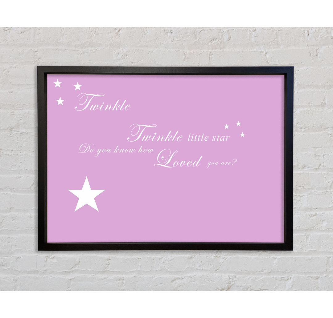 Kinderzimmer Zitat Twinkle Twinkle Little Star 1 - Einzelner Bilderrahmen Typografie auf Leinwand