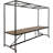 Solid Wood Top Metal Base Dining Table