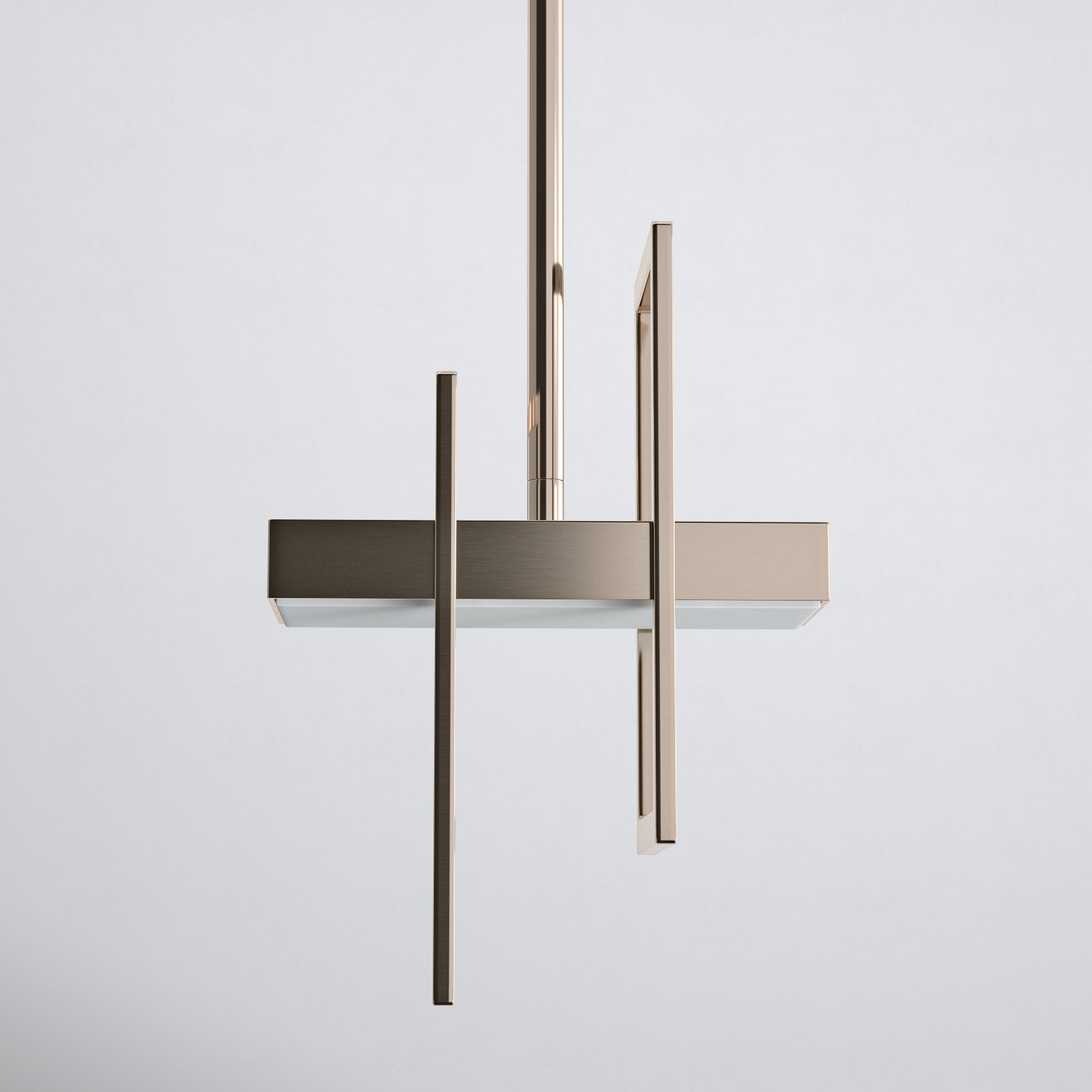 Saedi 1-Light Single Geometric LED Pendant, Brushed Nickel