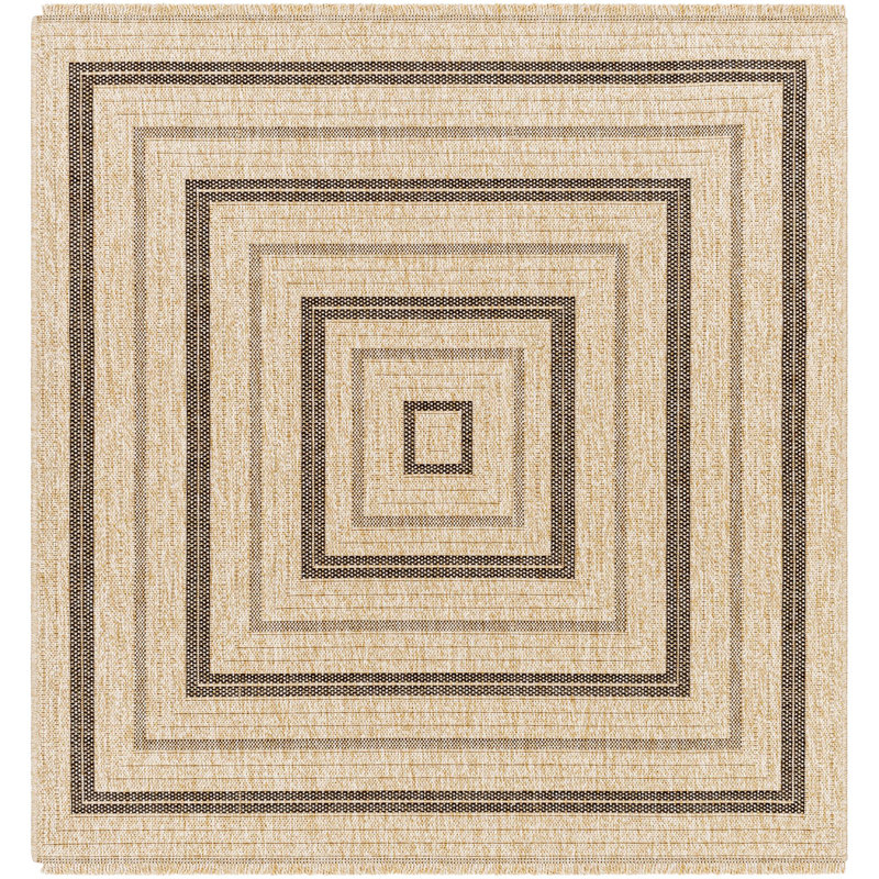 Bejtush Geometric Indoor / Outdoor Rug, Round 9'10"