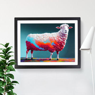 Splashed Sheep - Framed Print