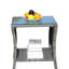 Table basse grise pour l'extérieur avec surface en verre trempé de 18,78 po x 18,78 po x 21 po-1789222990