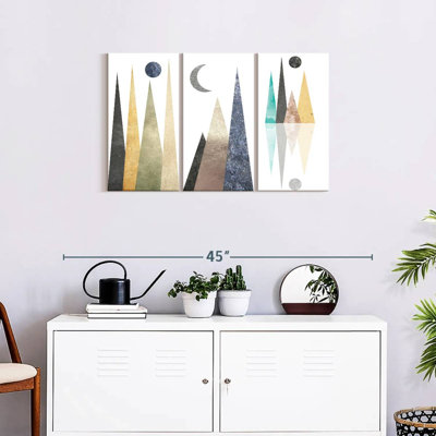«Geometric Mountain Scene», reproduction sur toile