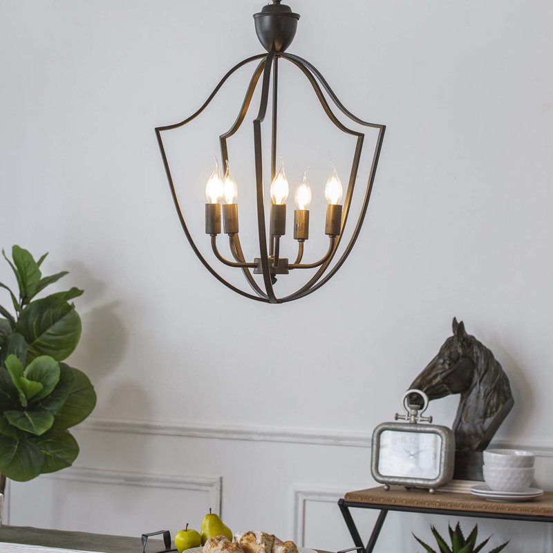 Lustre géométrique à 5 lumières Hillyer