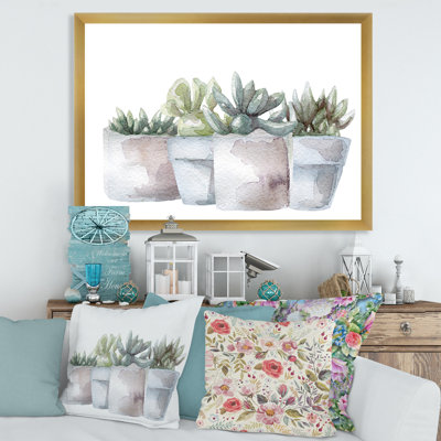 Cactus et plantes grasses III - reproduction d'art sur toile
