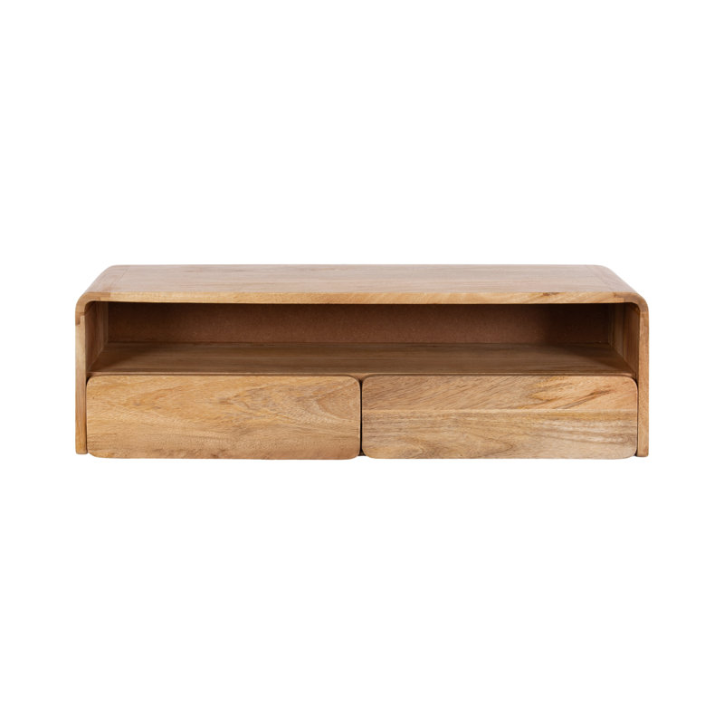 Kato Floating Console Table with Storage, Natural