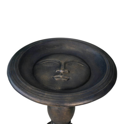 Dorean 22" Tall Fibre Reinforced Concrete Pedestal Bird Bath