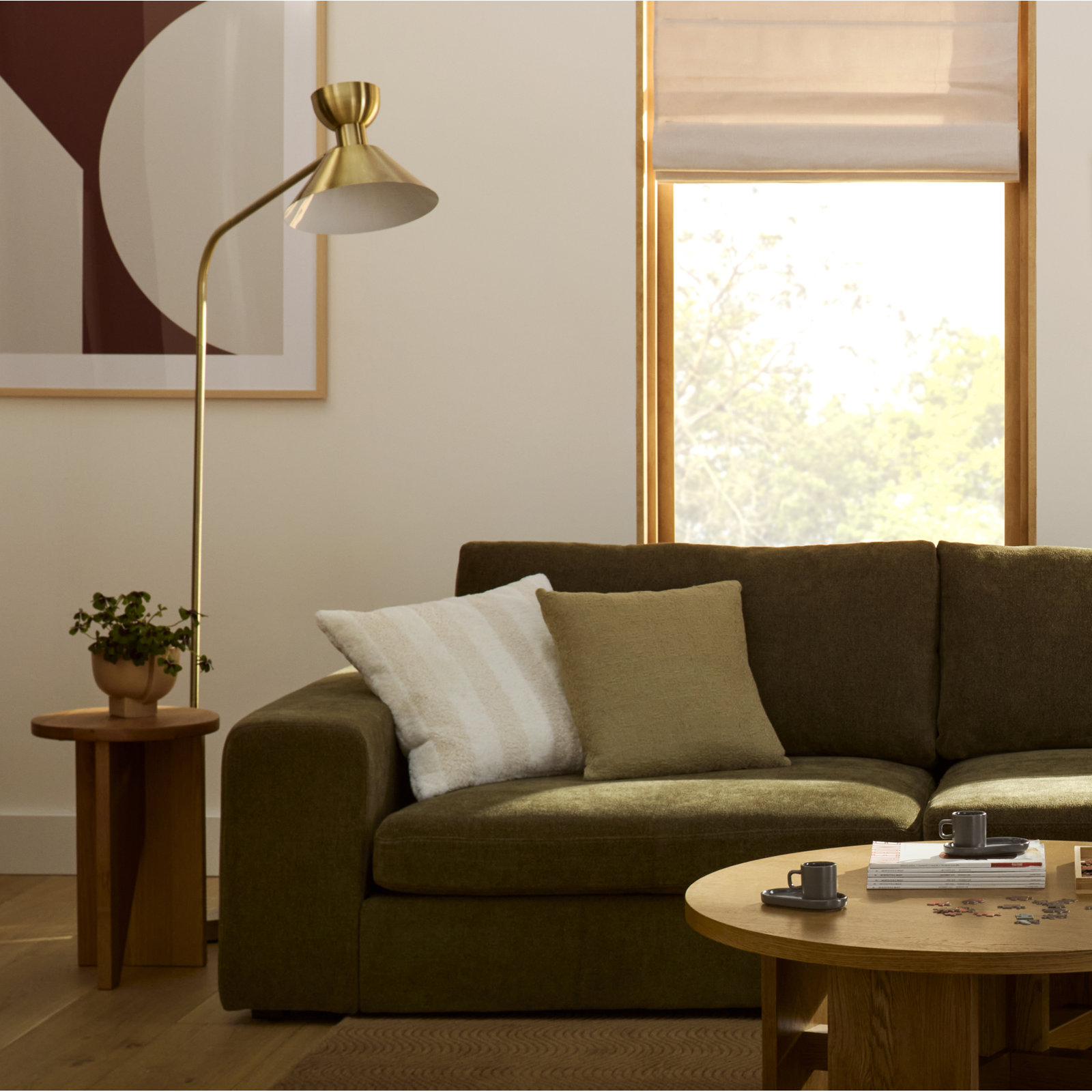 Karie 67.5'' Steel Floor Lamp, Antique Brass
