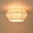 3-Light Boho Fabric Linen Diamond Pendant Light with Acrylic Diffuser