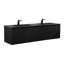Lavabo de salle de bain noir 71 po Alma