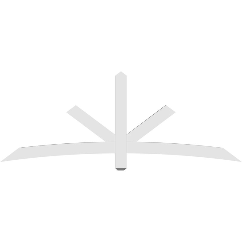 Support de pignon Alberta Alberta, H 31,5 po x l 84 po (pas: 9/12), P 2 po x F 4 po, PVC