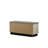 Shoe Cabinet With Sliding Doors, Upholstered Top