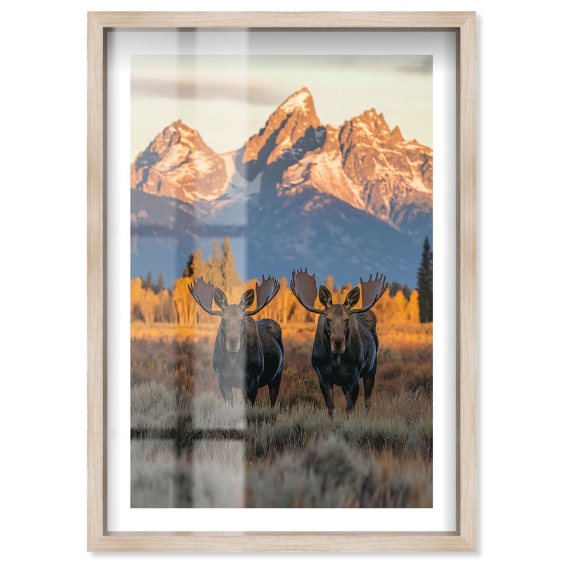 «Teton Twins Shadowbox Print Travel Art Prints» par Notoriart, H 16 po x l 11 po, Crème, crème