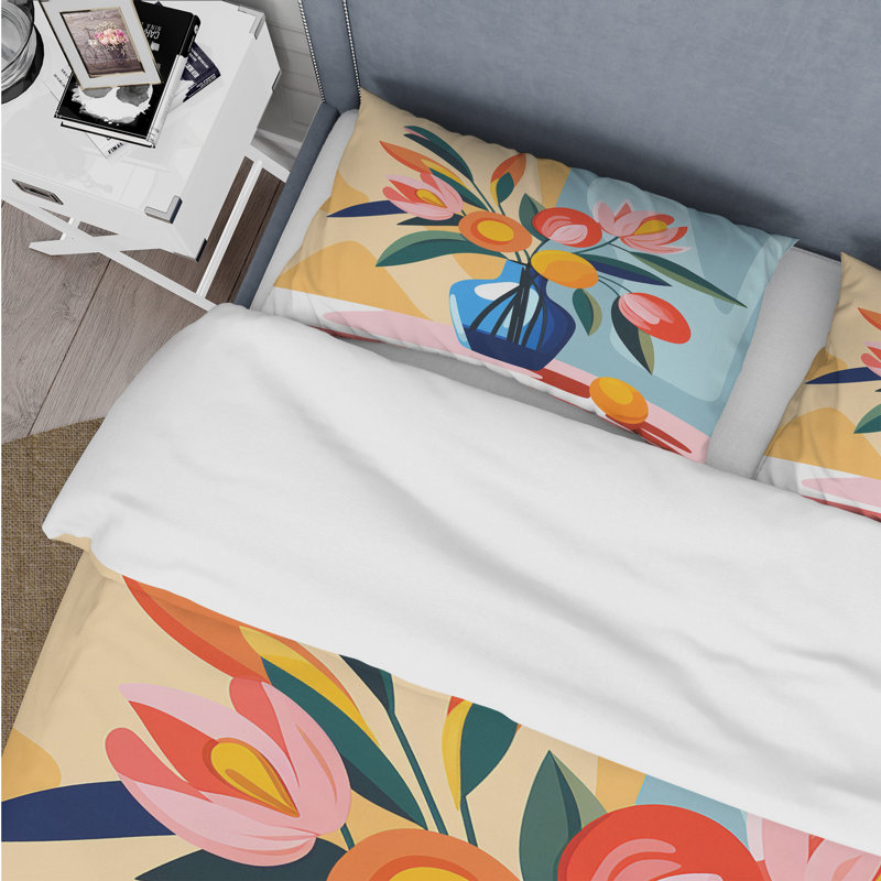 Ensemble de housse de couette Henri Matisse Style Boho Flower Bouquet I - Boho Pottery