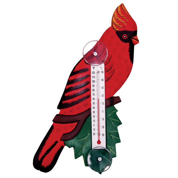 Taylor Cardinal Outdoor Window Thermometer, 8 in.