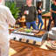 Outsunny Gas Plancha Barbecue Grill with 4 Burners, 9.6kW, Silver