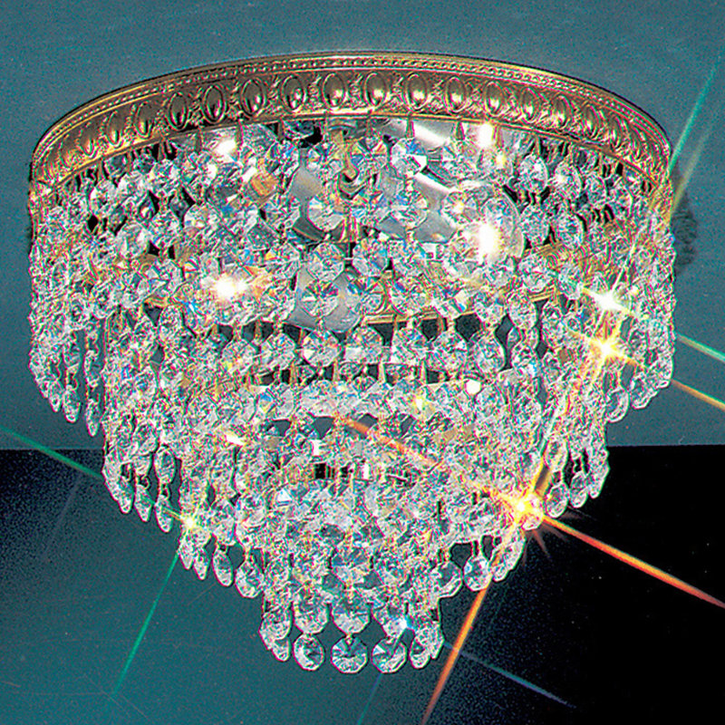 Plafonnier semi-encastré à paniers en cristal, Crystalique-Plus, H 8 po x l 10 po x P 10 po