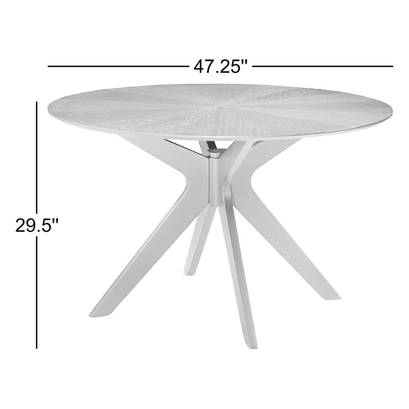 Table de salle à manger en bois de 47 po Fenway, Walnut Top/Black Base