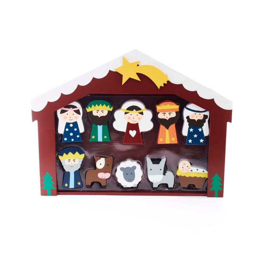 10 Piece Wooden Children's Nativity Set Kurt Adler