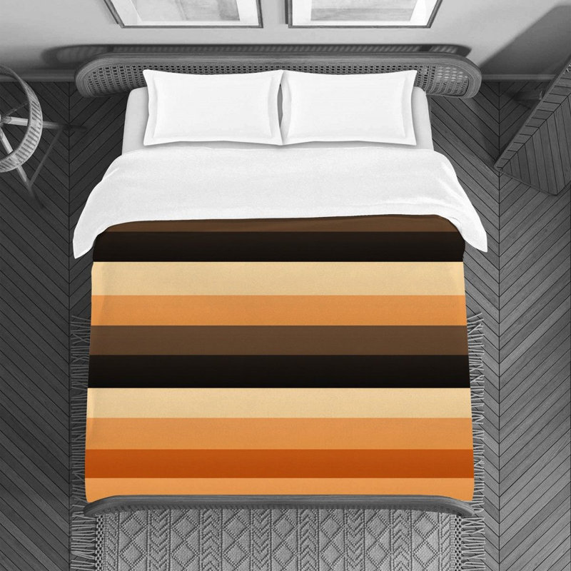 Polyester Striped Duvet Cover, Twin Duvet Cover