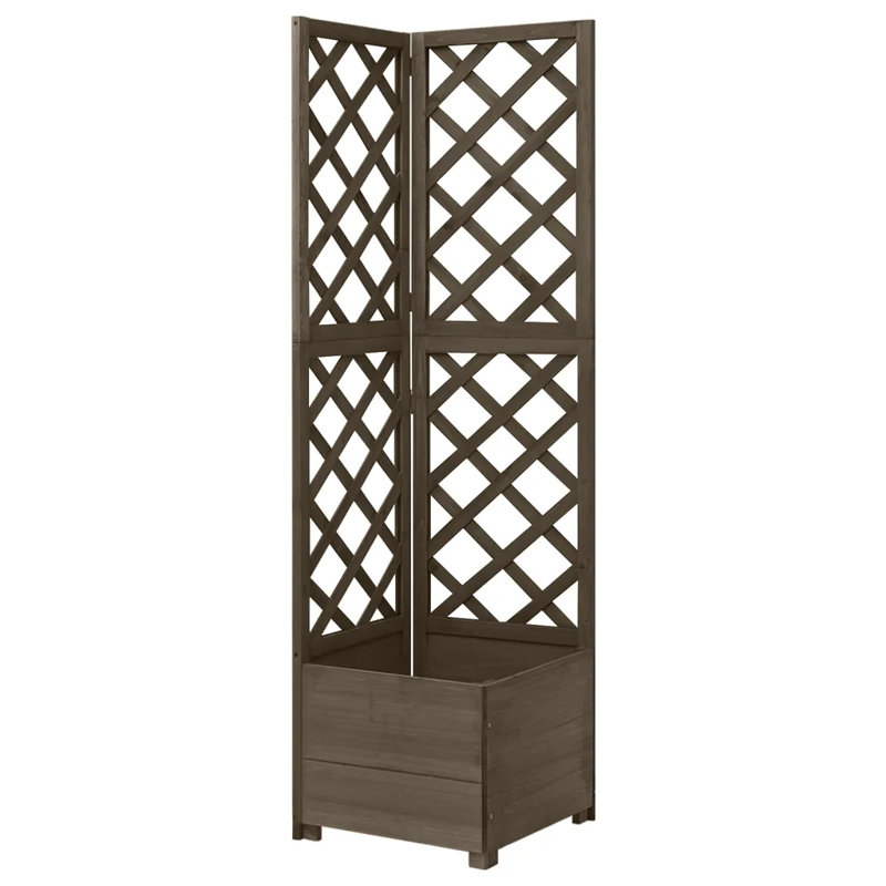 Crimmins Wood Planter Box, Grey