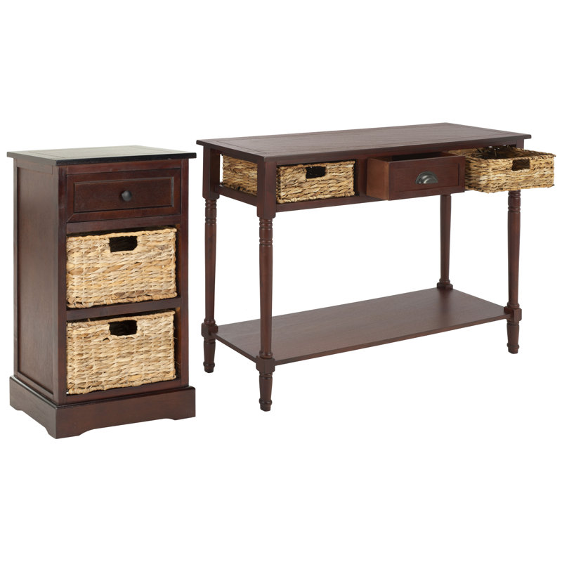 Ensemble de tables basses 2 pièces Painswick, Cerisier foncé