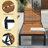 Adjustable Patio Chaise Lounges, Acacia Wood Steel, Modern Poolside