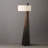 Obelisk Floor Lamp - 63", Chestnut Wood, White Cotton-Linen Shade-20300086