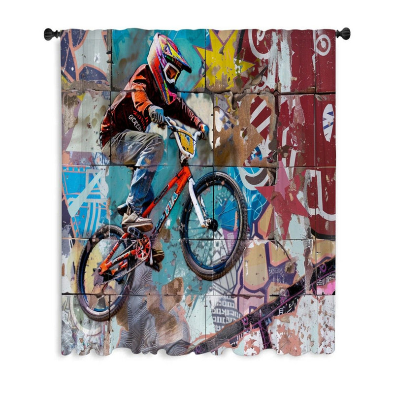 Rideau transparent en polyester Dobrita, L 50 po x L 96 po