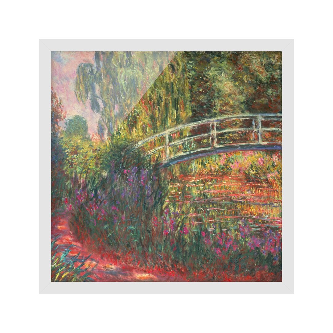 Gerahmter Kunstdruck Japanische Brücke im Garten von Monet in Giverny von Claude Monet