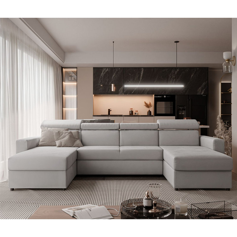 5 Seater Sofa Bed, Grey