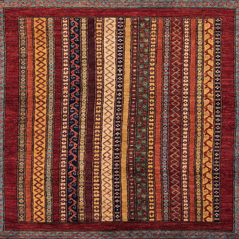 Tapis abstrait moderne 3566, Carré 3 pi