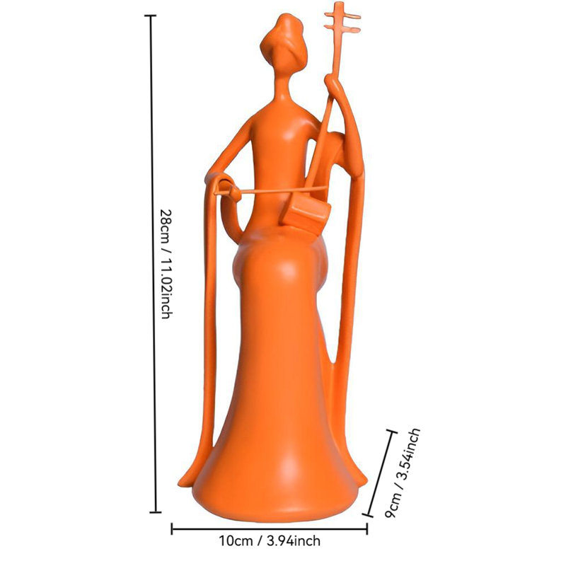 Musical Figure Lady Ornament: New Chinese Style Artistic Decor For TV Stand, Foyer, Wine Cabinet, Living Room - Creative And Luxurious