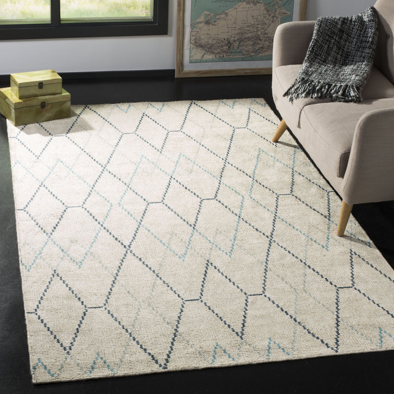 Tapis en soie de bambou noué à la main Highpoint Stone Wash, Rectangle 4 pi x 6 pi